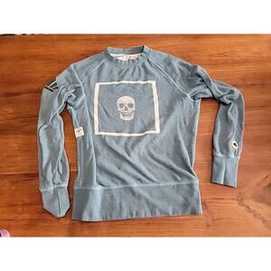 Sport of Kings Sweatshirt Men’s XS Blue Crew Pullover Skull Crewneck Made in USA